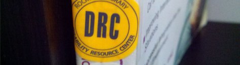 Some of the autism books that I borrowed from a nearby town library had a more generic "Health Information Center" sticker on the spine.